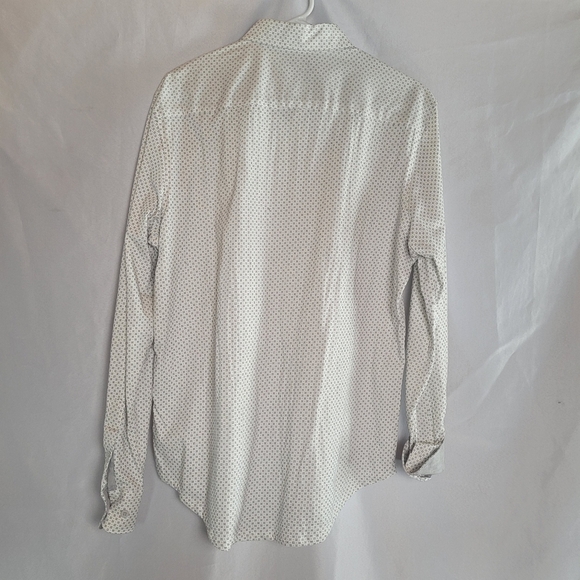 Joseph Abboud Men's Button Down Micro Print White Long Sleeve Shirt Size Large - Picture 5 of 8